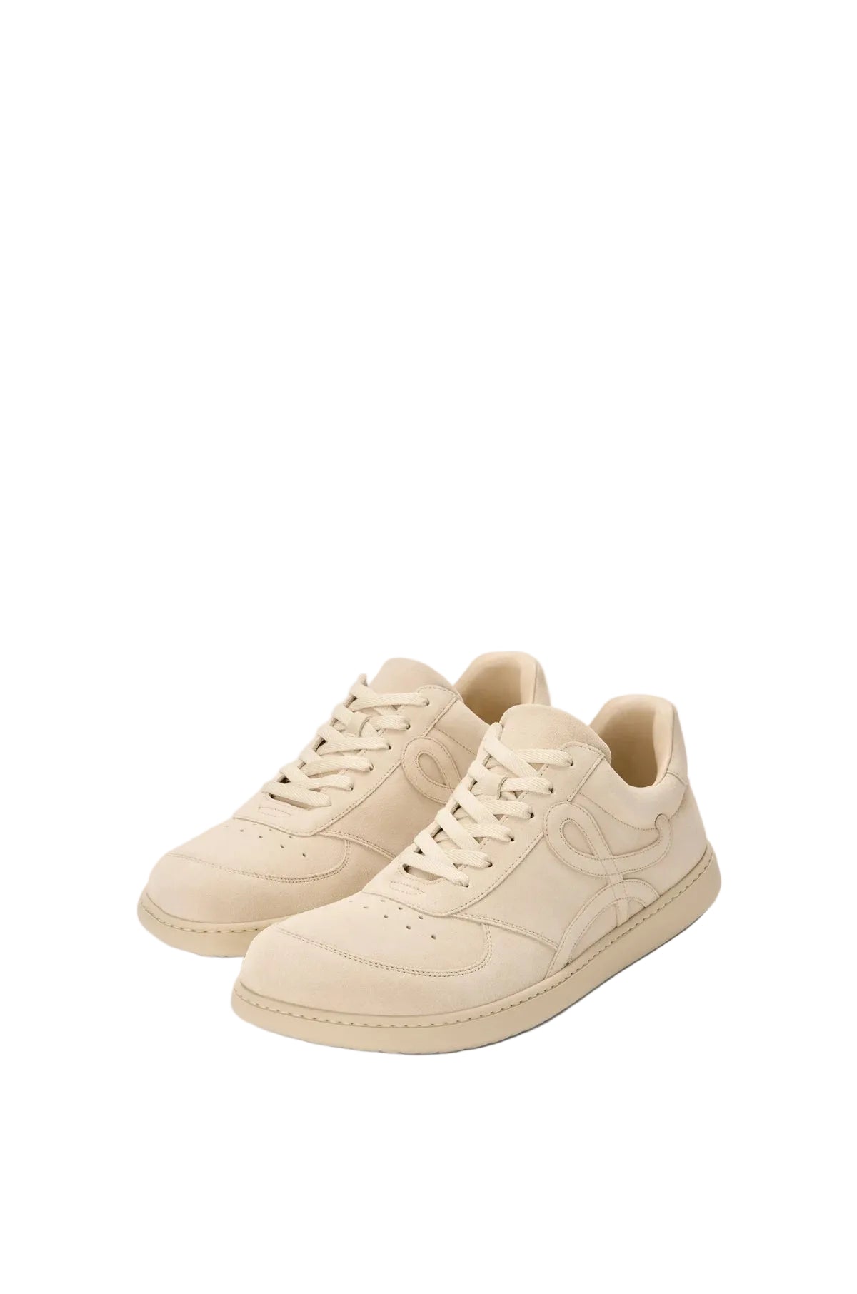 Jambo Suede Calfskin Sneakers – Oat Milk