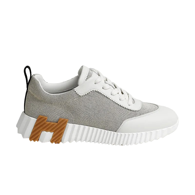 Premium Sport Sneakers - Light Gray with White leather