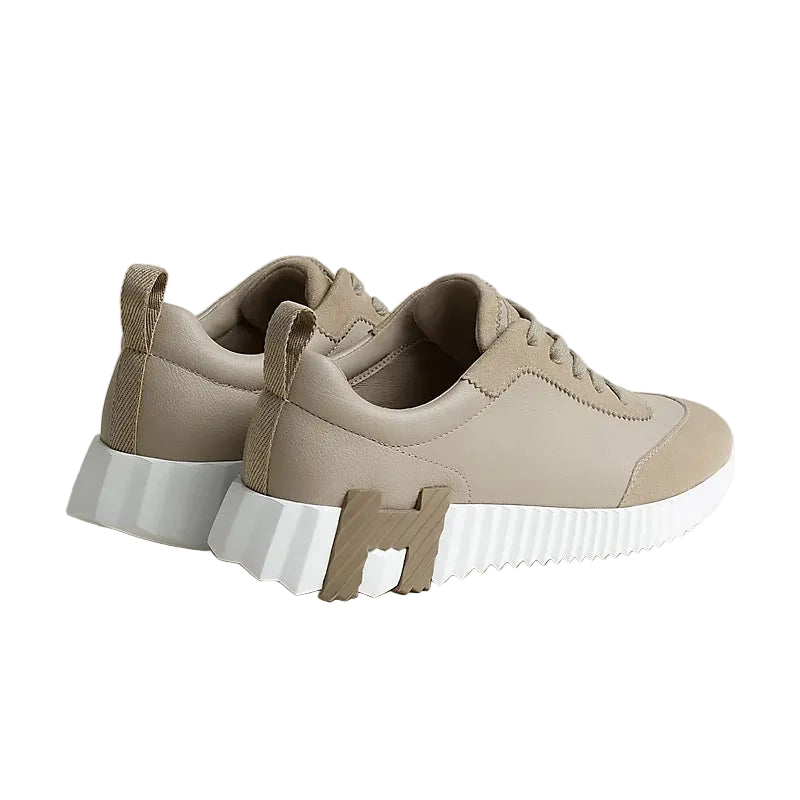 Bouncing Sneakers - Beige leather & suede