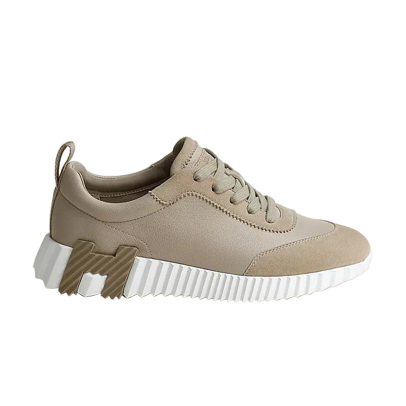 Bouncing Sneakers - Beige leather & suede