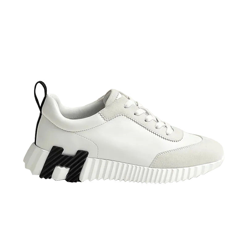 Bouncing Sneakers - White with Black Hermès